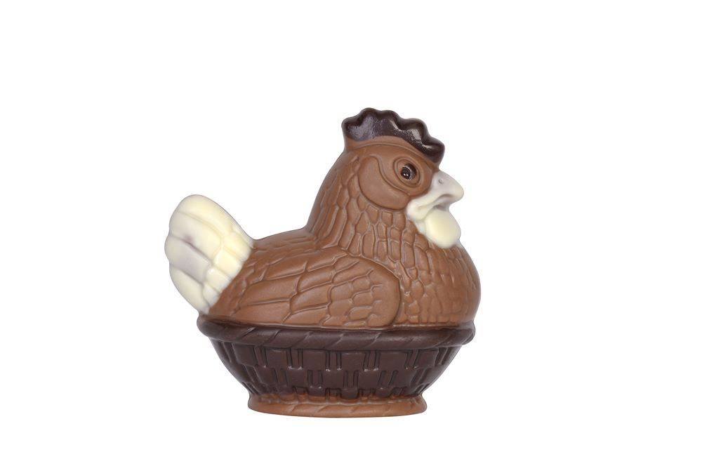 Schokogießform Henne im Korb