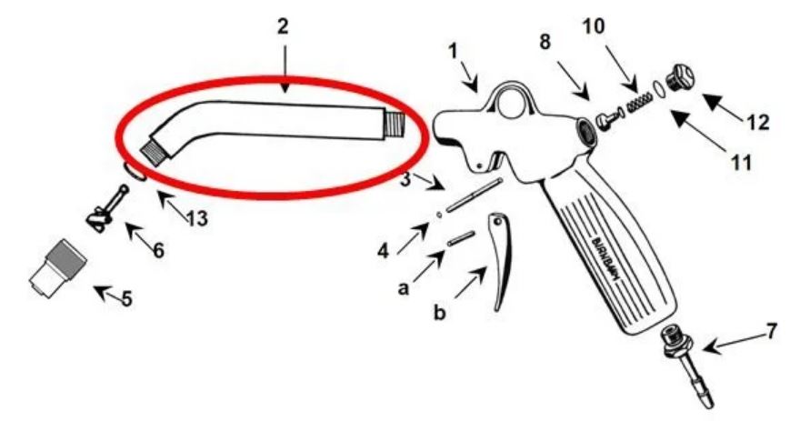 Bogenstück 12 cm zu Birnbaum Brot- und Gebäcksprüher