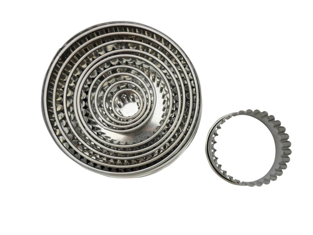 Ausstechersatz rund gerippt 10-tlg. 35 mm