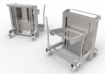 Jeros Blechputzmaschine Blechablagewagen Edelstahl