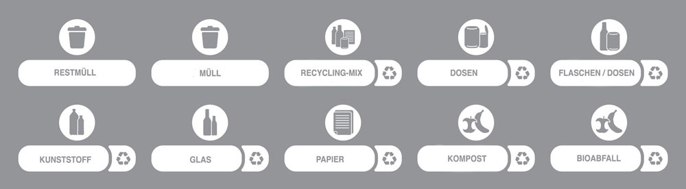 Aufkleberset für Slim Jim Recyclingstation