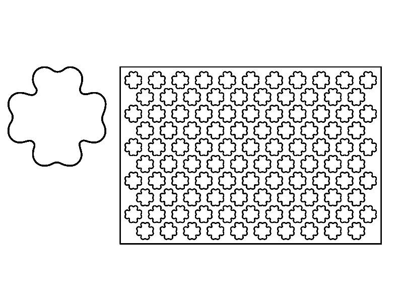 Keksausstechmatte Kleeblatt