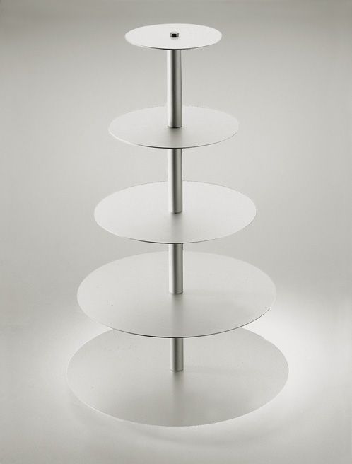 Hochzeitstortenständer 5-tlg silber eloxiert