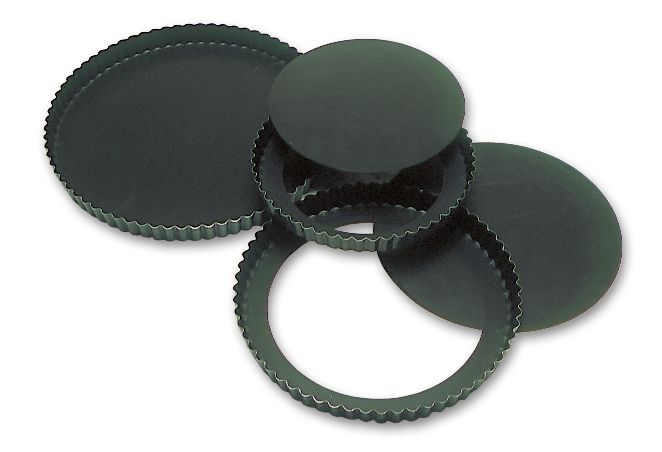 Kuchenblech fein gerippt mit herausnehmbarem Boden Exopan 160 x 20 mm