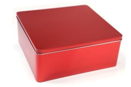 Keksdose rot inkl. Deckel 230 x 215 x 95 mm