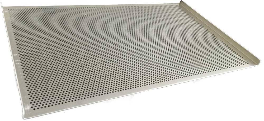 Lochblech 2-Rand AlMg3 - Rand auf den kurzen Seiten 530 x 650 mm