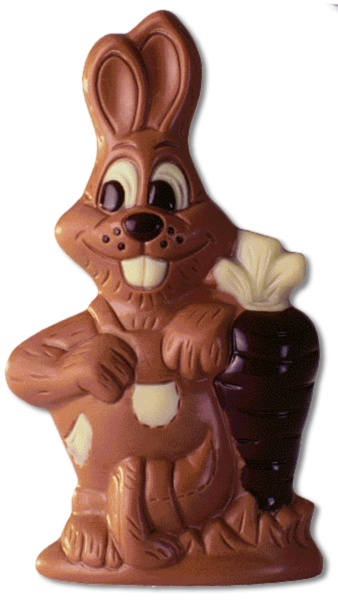 Schokogießform Gartenhase mit Rübe