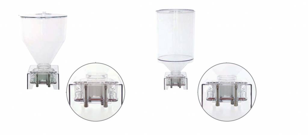 Behälter Doppelauslaß zu P-Serie