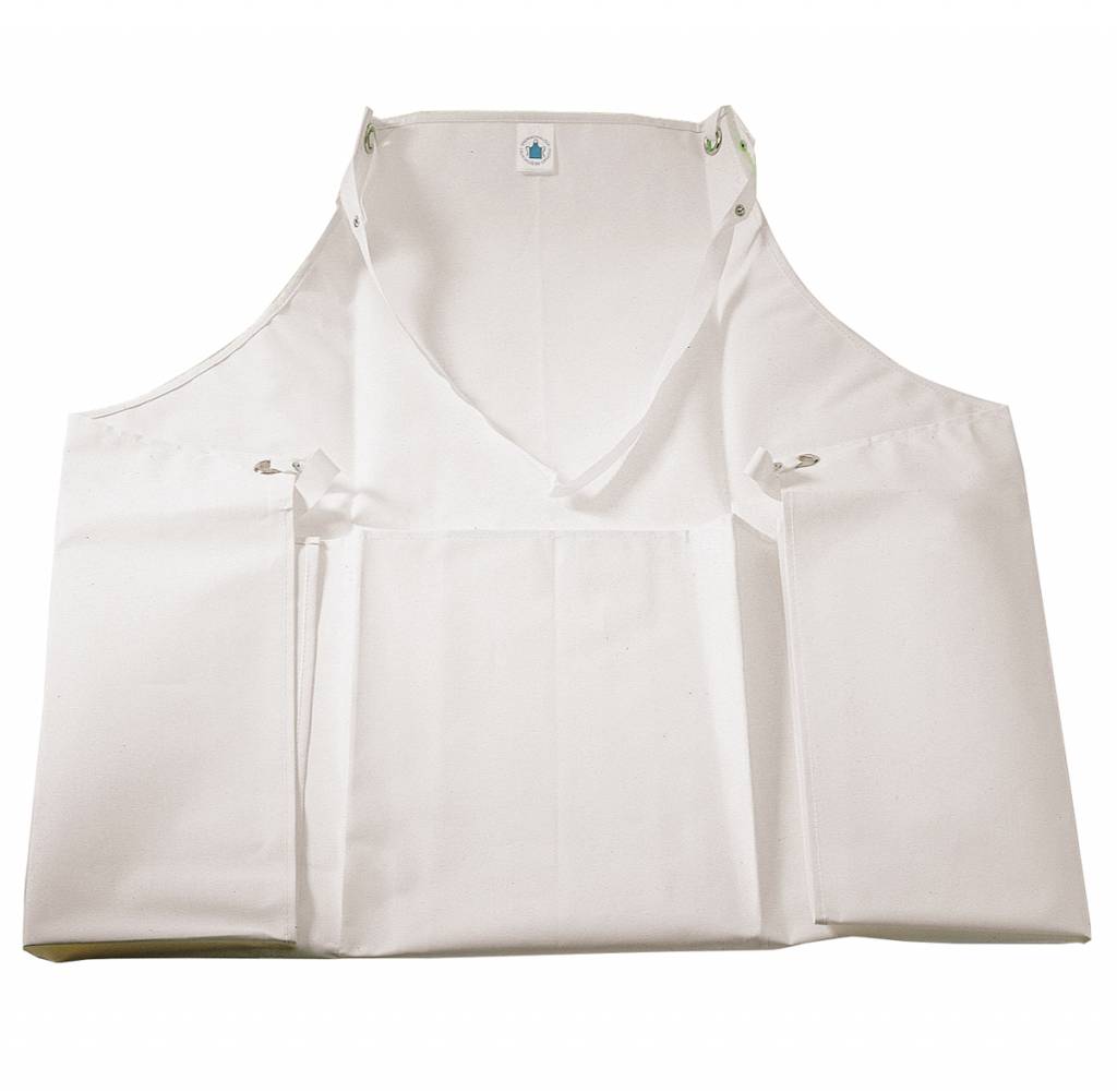 Schürze mit Latz Weiß