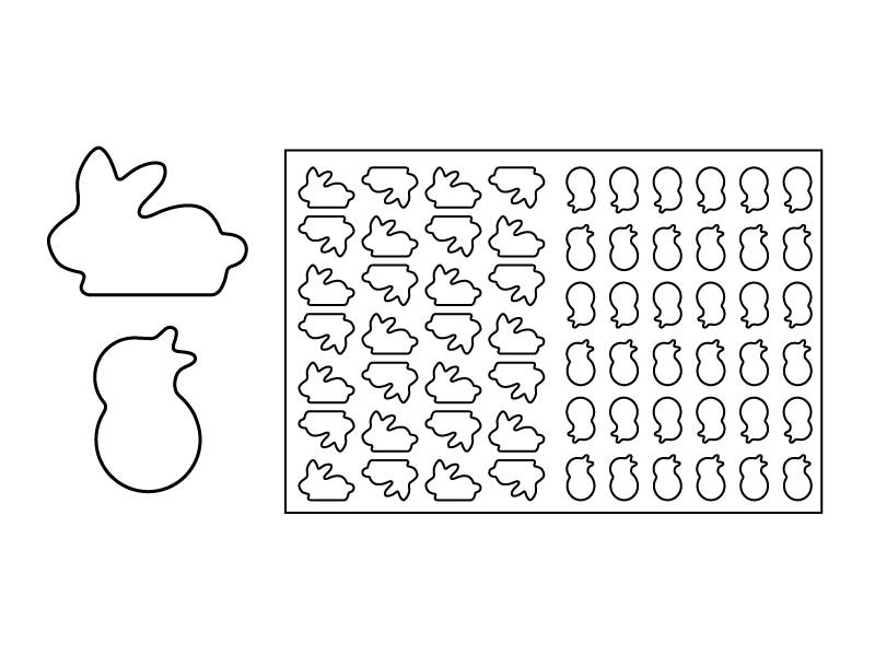 Keksausstechmatte Hase/Küken