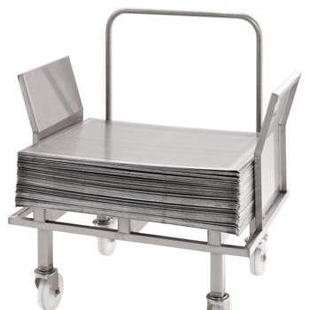 Jeros Blechputzmaschine Blechablagewagen