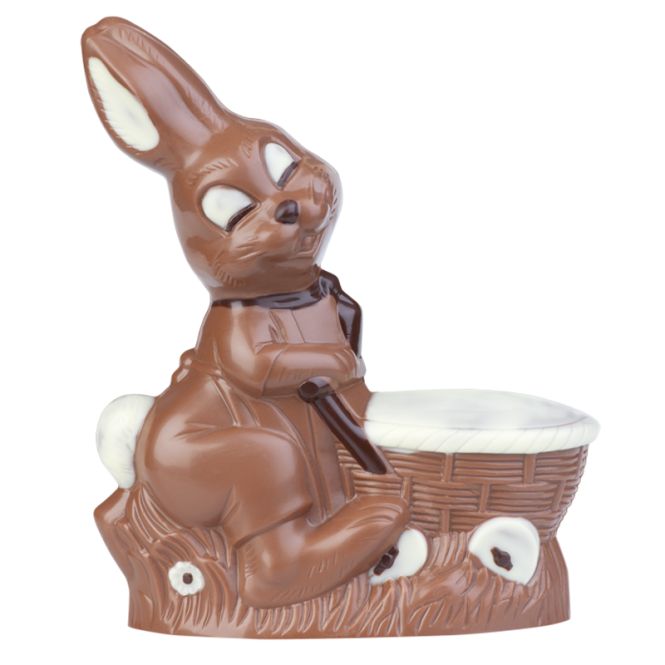 Schokogießform Hase mit Wagen