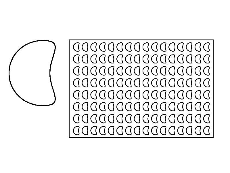 Keksausstechmatte Halbmond