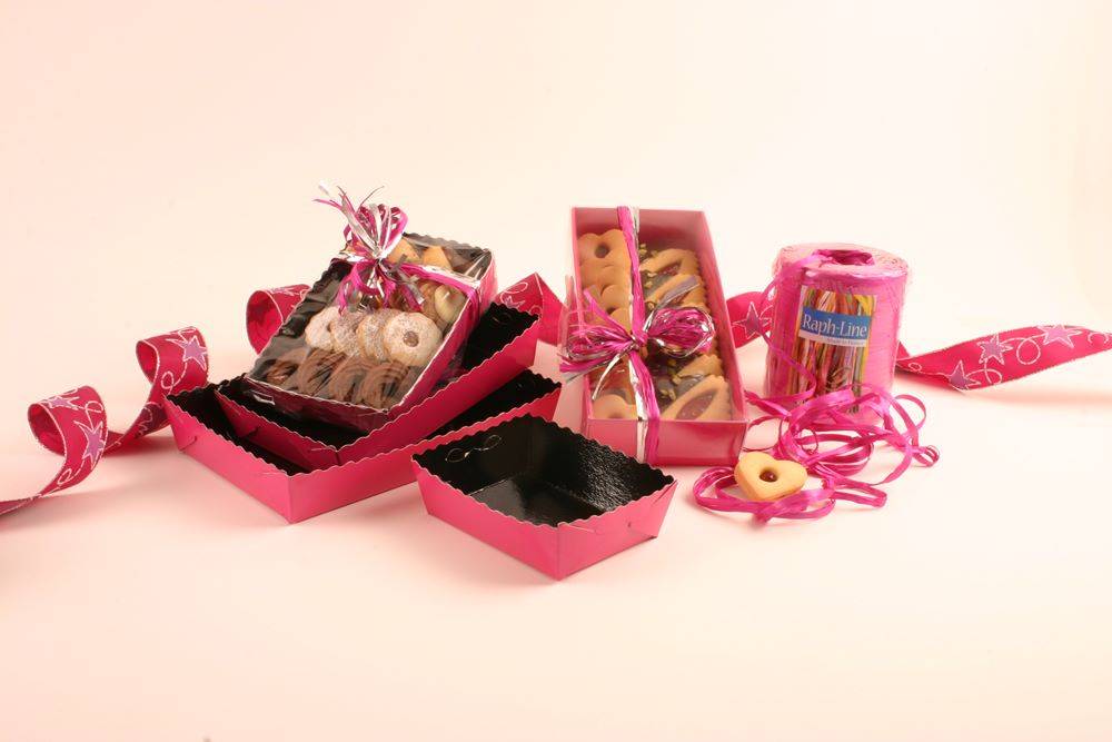 Gebäckschalen 200 g bunt 130 x 90 x 35 mm