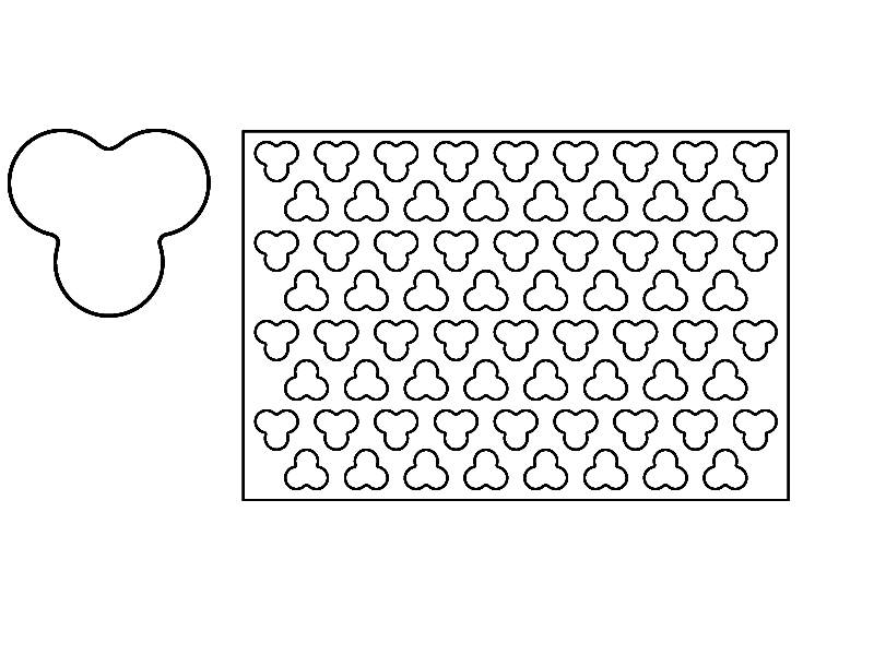 Keksausstechmatte Dreiblatt