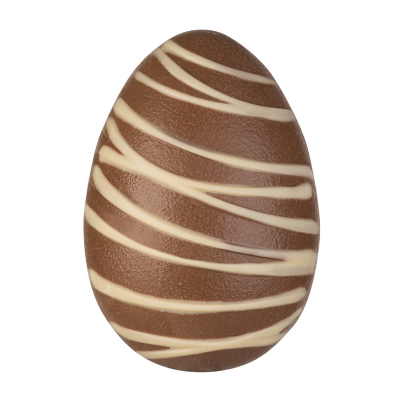 Schokogießform Ei-Hälfte Streifendesign