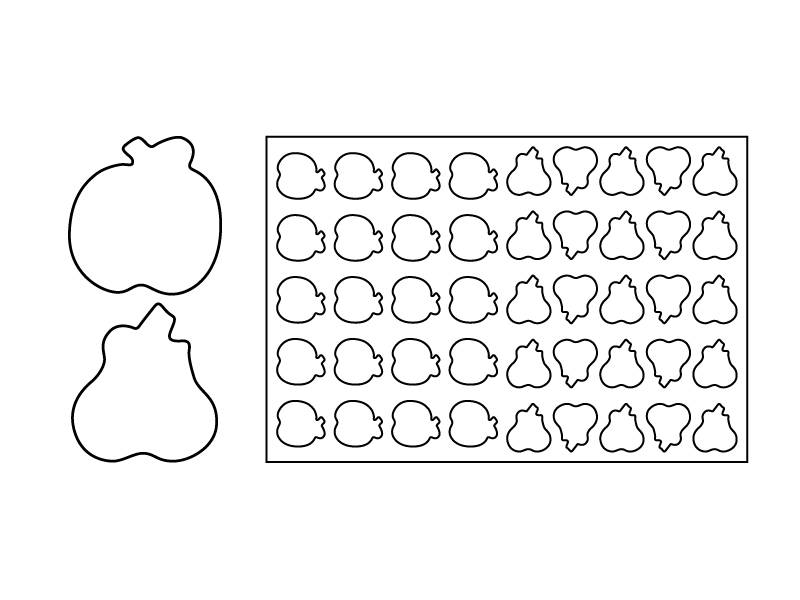 Keksausstechmatte Apfel/Birne
